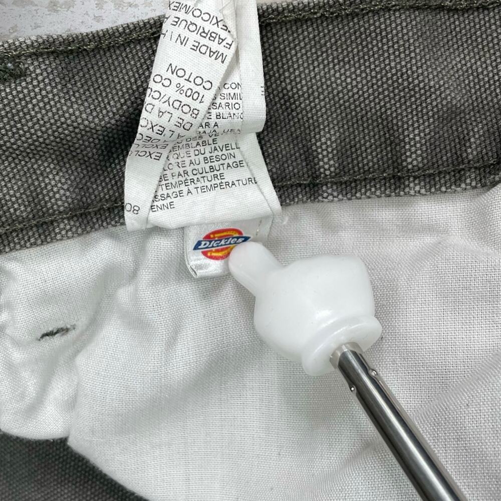 Vintage 90s Dickies Carpenter Pants 38x30 Baggy Sage Green Canvas Dungarees - Picture 5 of 6